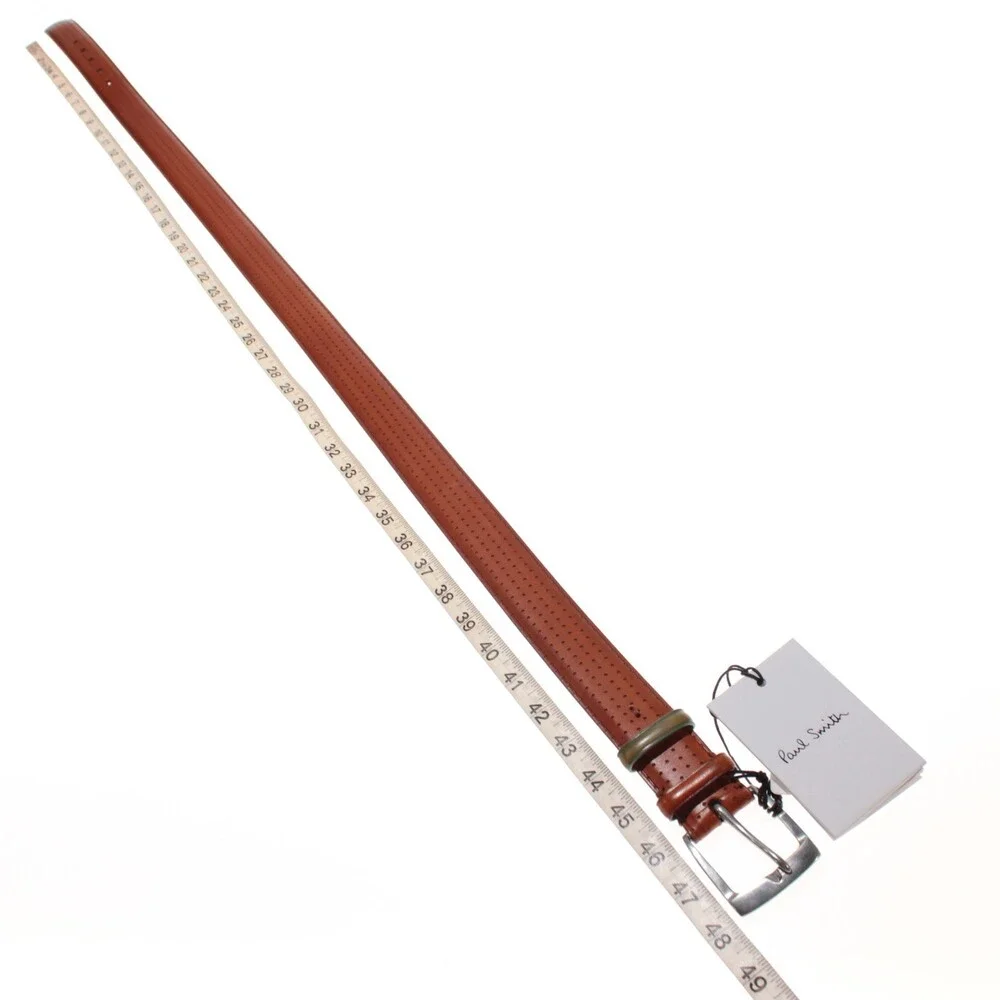 Paul Smith NWT Classic Dot Belt Size 40 US Brown Leather Made in Spain